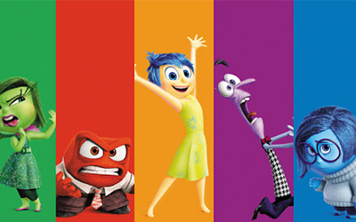 Poster de la película Intensamente, mostrando las emociones personificadas